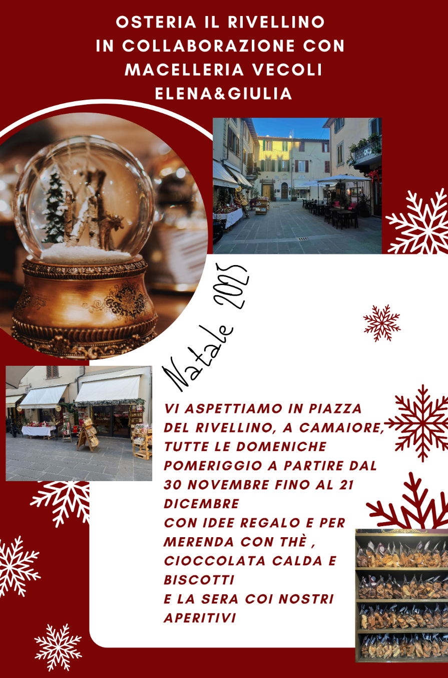 🎄 Magia di Natale a Camaiore: L’Osteria Il Rivellino e Macelleria Vecoli ti aspettano in Piazza! 🎁